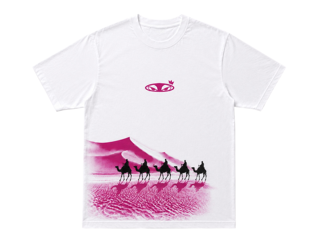 T-shirt blanc et rose Zyco