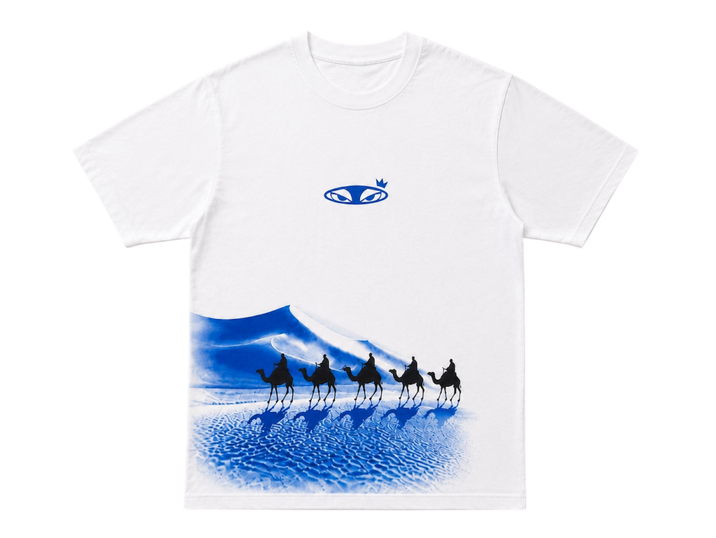 T-shirt blanc et bleu zyco